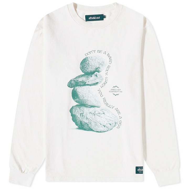 Photo: Afield Out Men's Long Sleeve Cairns T-Shirt in Bone