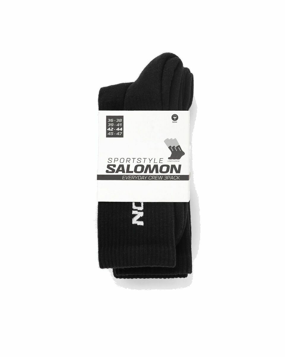 Photo: Salomon Everyday Crew 3 Pack Black - Mens - Socks