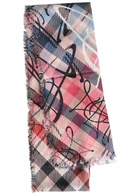 Vivienne Westwood Tartan Logo-monogrammed Wool Scarf - Pink - One Size