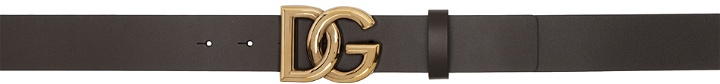 Photo: Dolce & Gabbana Brown Lux Crossover Belt