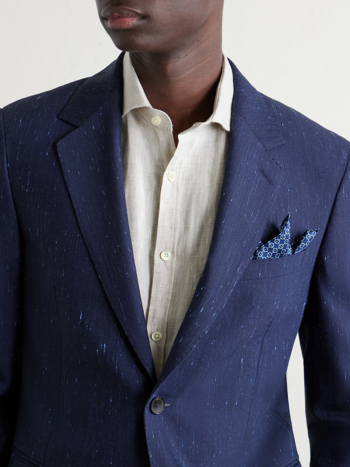 Mr P. - Wool and Silk-Blend Dupioni Suit Jacket - Blue