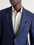 Mr P. - Wool and Silk-Blend Dupioni Suit Jacket - Blue
