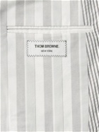 Thom Browne - Fun Mix Striped Cotton-Seersucker Blazer - Gray