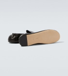 The Row Casa leather slip-on shoes
