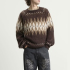 NOMARHYTHM TEXTILE Men's Hand Knit Snowflake Sweater in Brown