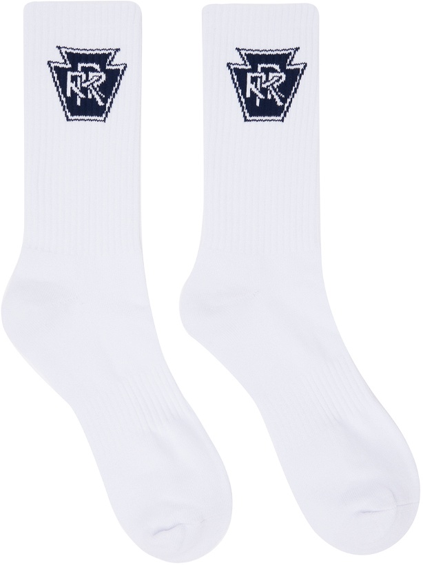 Photo: Rhude White Triple R Sport Socks