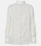 Zimmermann Floral lace ramie shirt