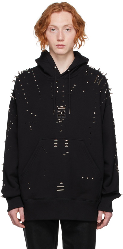 Photo: Givenchy Black Oversized Studded Hoodie