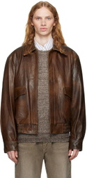 COOR Brown A-2 Leather Jacket