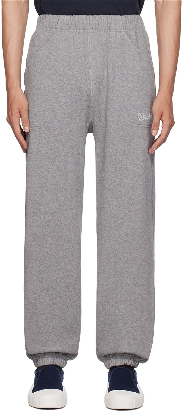 Photo: Drake's Gray Embroidered Sweatpants