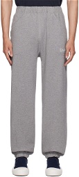 Drake's Gray Embroidered Sweatpants