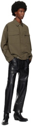 Nanushka Black Quido Regenerated Leather Trousers