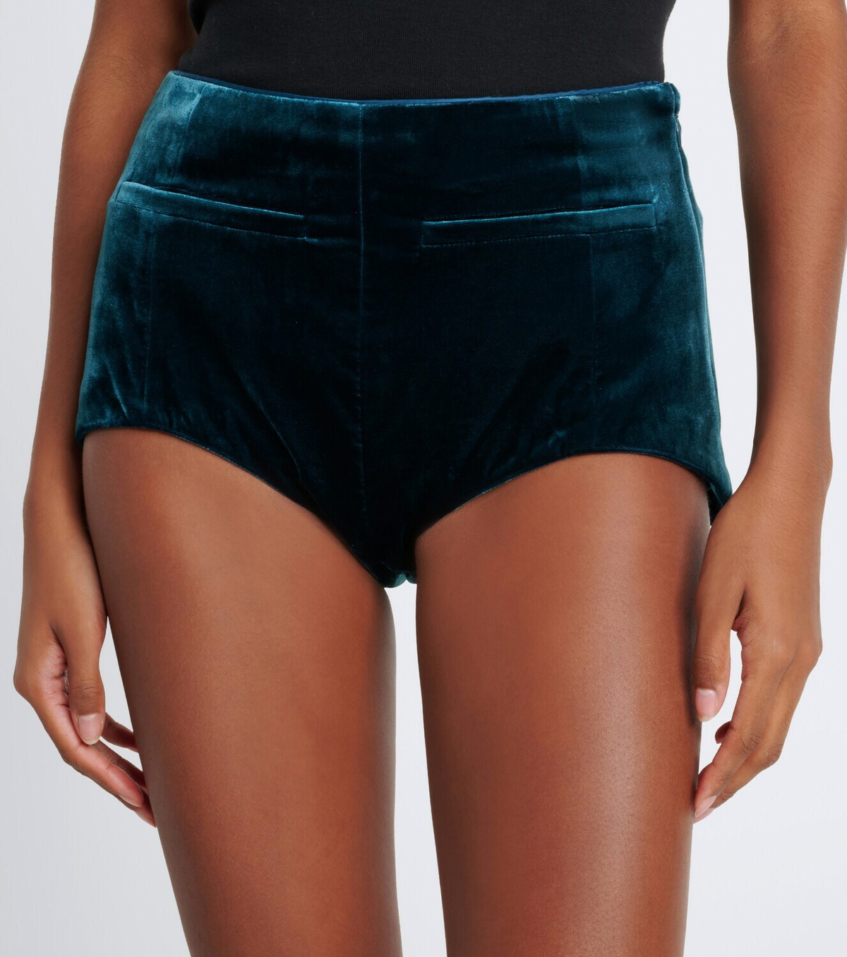 Retrofête Menlo velvet micro shorts