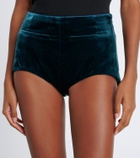 Retrofête Menlo velvet micro shorts