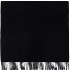 Acne Studios Black Oversized Fringe Scarf