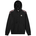 Moncler Men's Logo Zip Hoody in Black