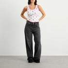 Casablanca Women's Pointelle Frill Tank Top in Multi
