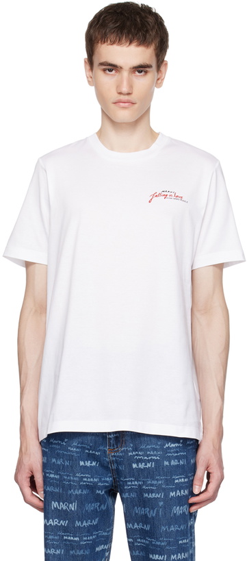 Photo: Marni White Printed T-Shirt