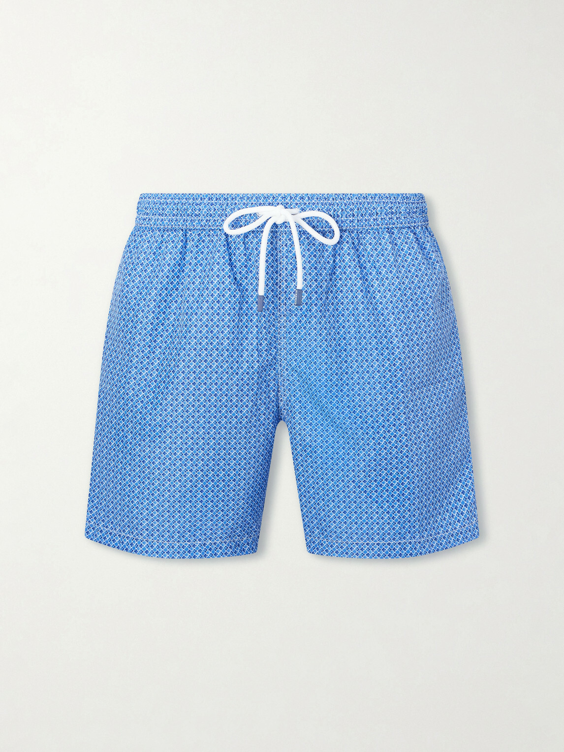 FEDELI - Madeira Printed Straight-Leg Swim Shorts - Blue