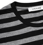 FRAME - Mélange Striped Tech-Jersey T-Shirt - Men - Gray