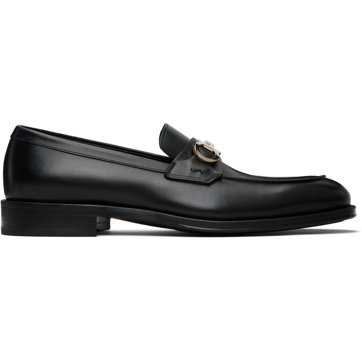 Photo: Ferragamo Black Gancini Ornament Loafers