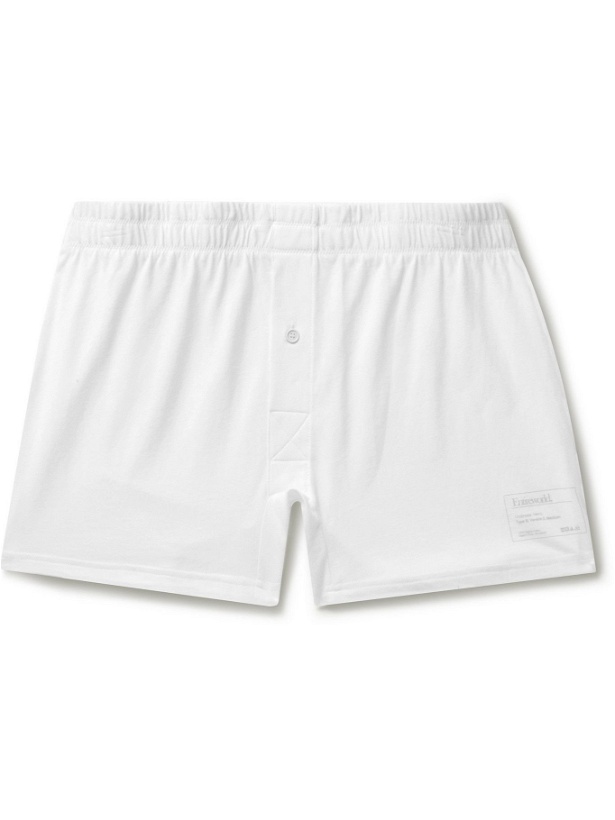 Photo: Entireworld - Type B Version 2 Slim-Fit Organic Cotton-Jersey Boxer Shorts - White