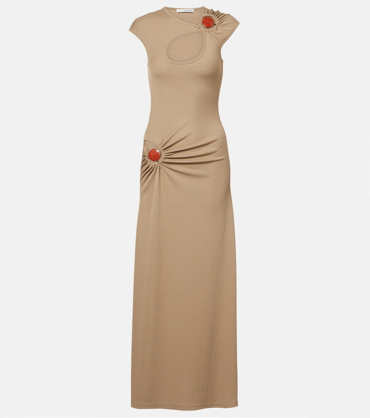 Christopher Esber Mineral Stone embellished jersey maxi dress
