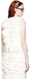 Shushu/Tong White Lace Trim Tank Top