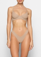 Skims Unlined Stretch-jersey Demi bra Beige