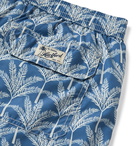 Hartford - Mid-Length Printed Swim Shorts - Blue