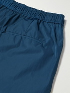 ATON - Wide-Leg Shell Shorts - Blue
