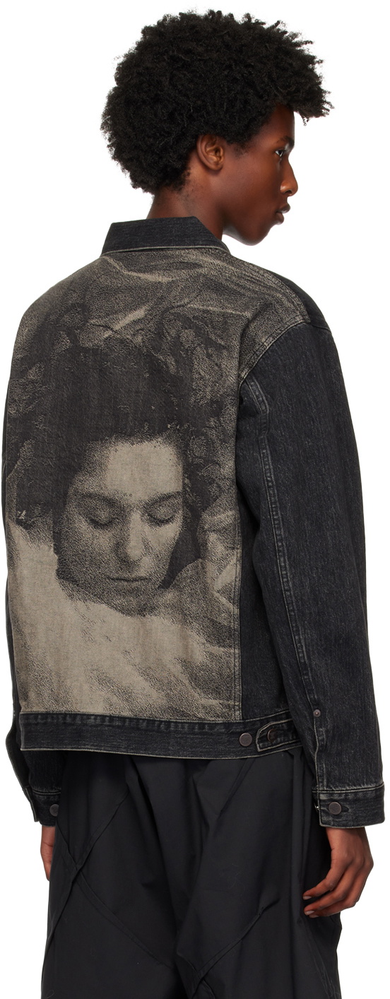 UNDERCOVER Black Graphic Denim Jacket