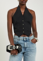 Marc Jacobs The Party Studded Glossed Leather top Handle bag - Black - One Size