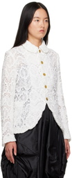 Comme des Garçons Comme des Garçons White Floral Jacket