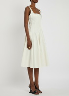 16 Arlington Amalia Stretch-cotton Midi Dress White