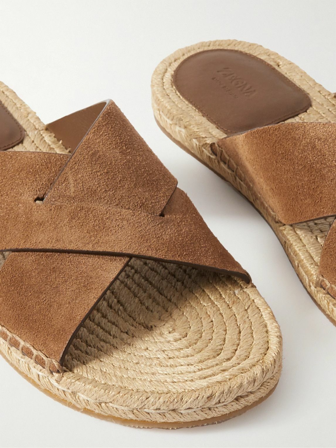 Zegna - Panarea Suede Sandals - Brown