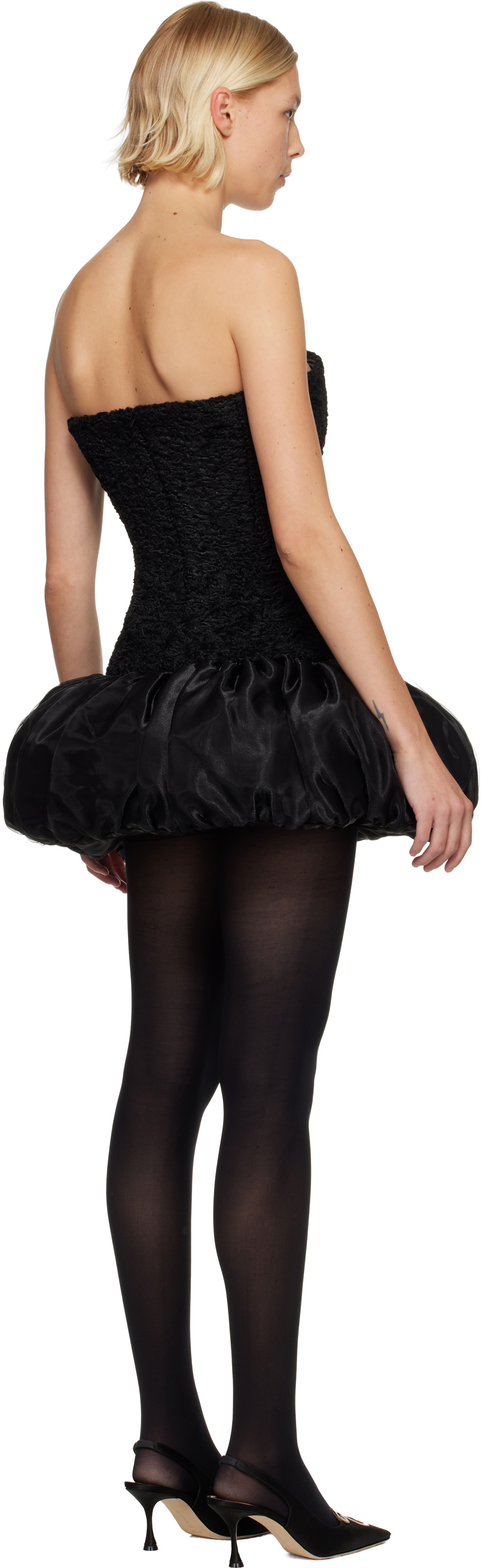Nicklas Skovgaard SSENSE Exclusive Black Flora Minidress