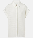 Asceno Andra linen and cotton checked shirt