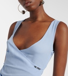 The Attico Draped crêpe minidress