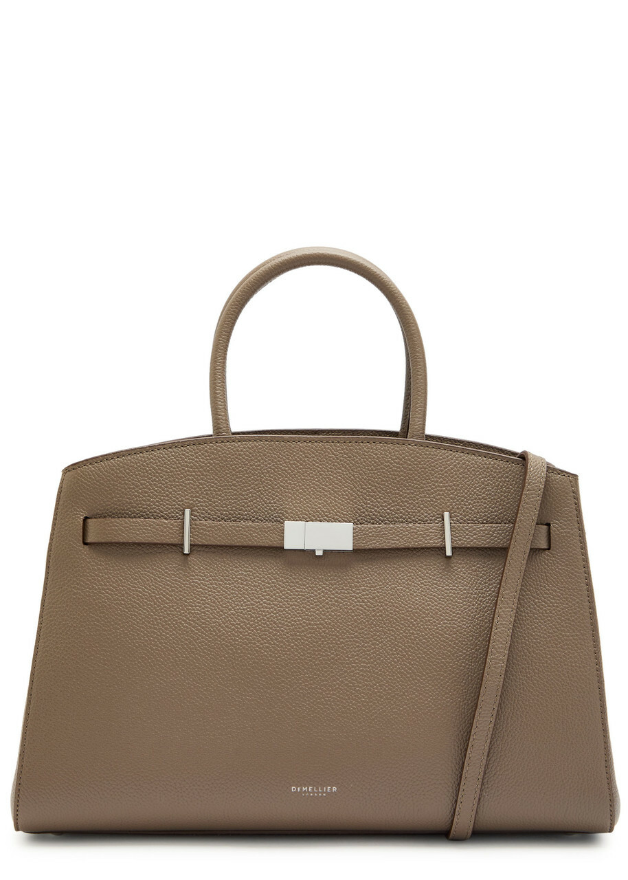 Demellier The Hudson Midi Grained Leather top Handle bag - Taupe - One Size