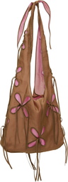 J.Kim Brown & Pink Chilla Petal Bale Bag