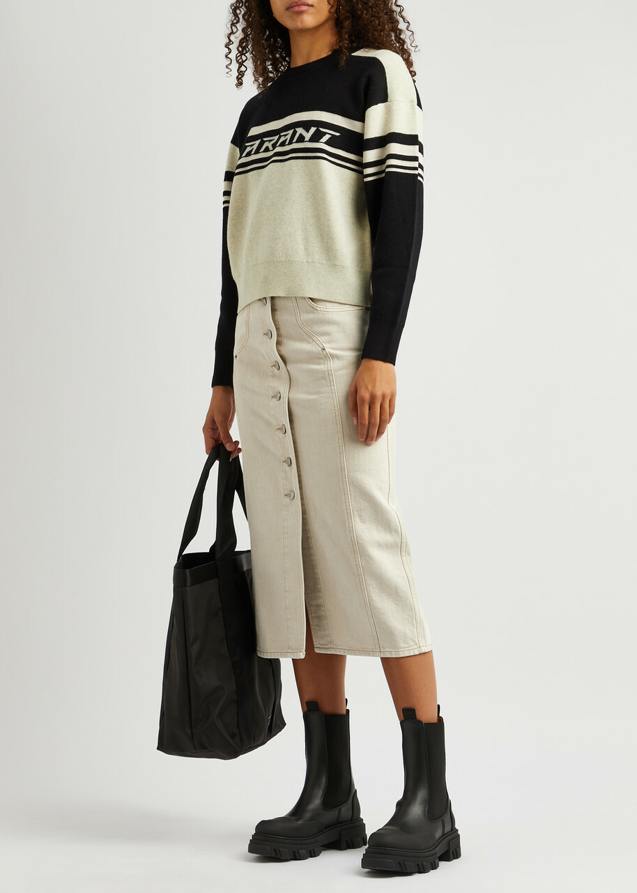 【Marant Etoile】 Vandyデニムミディスカート Vandy denim midi skirt in grey - Marant Etoile | Mytheresa