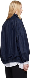 Dries Van Noten Navy Press-Stud Denim Jacket