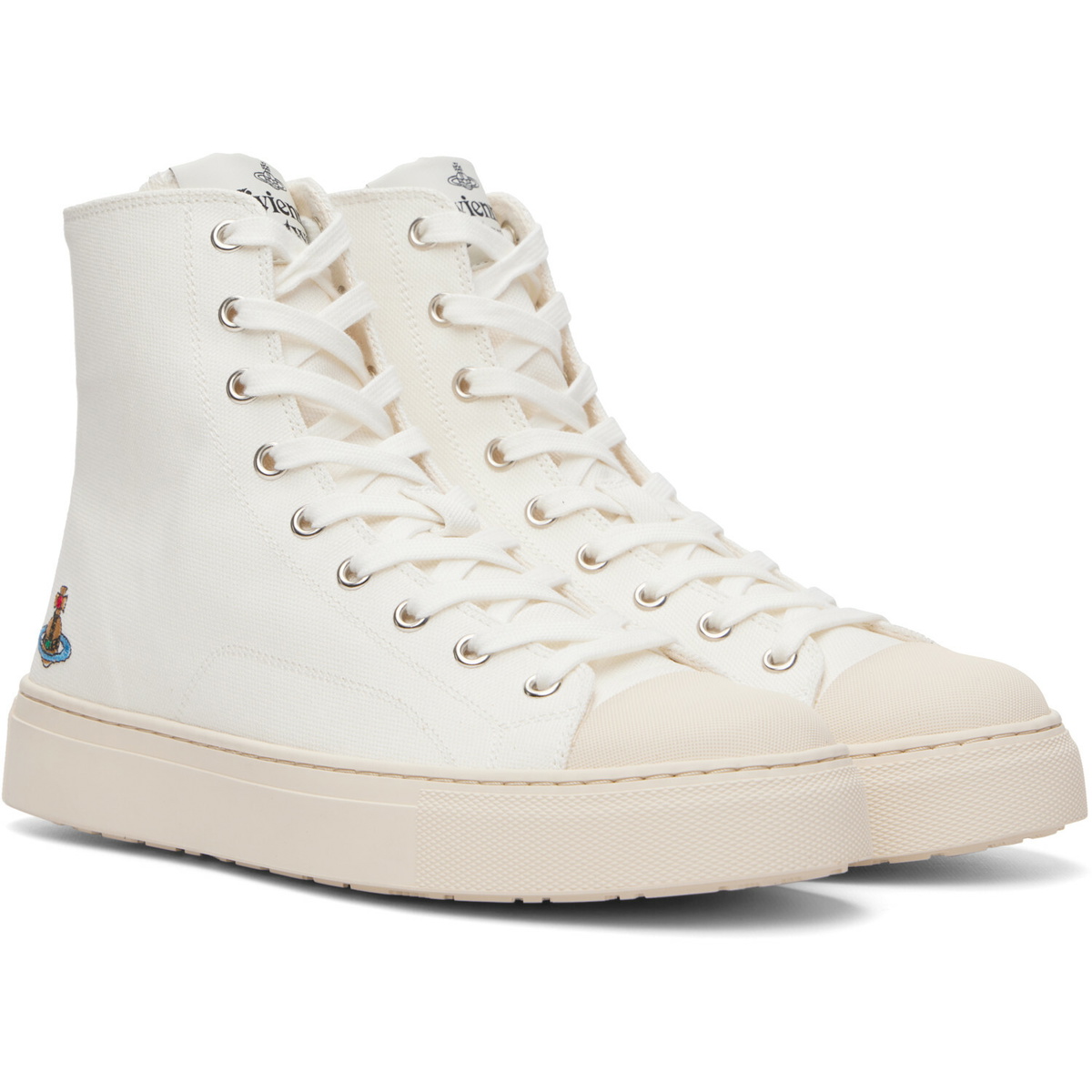 Vivienne Westwood White High Top Plimsoll Sneakers