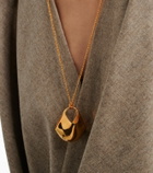 Khaite Lotus 18kt gold-plated pendant necklace