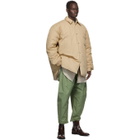 Hed Mayner Beige Puffy Shirt Jacket