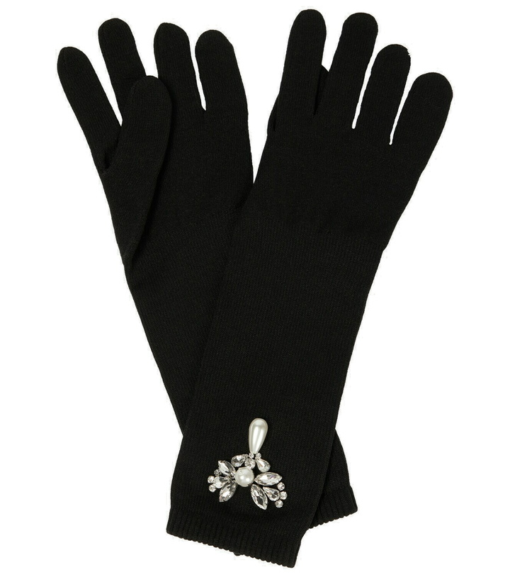 Photo: Simone Rocha - Embellished knit gloves