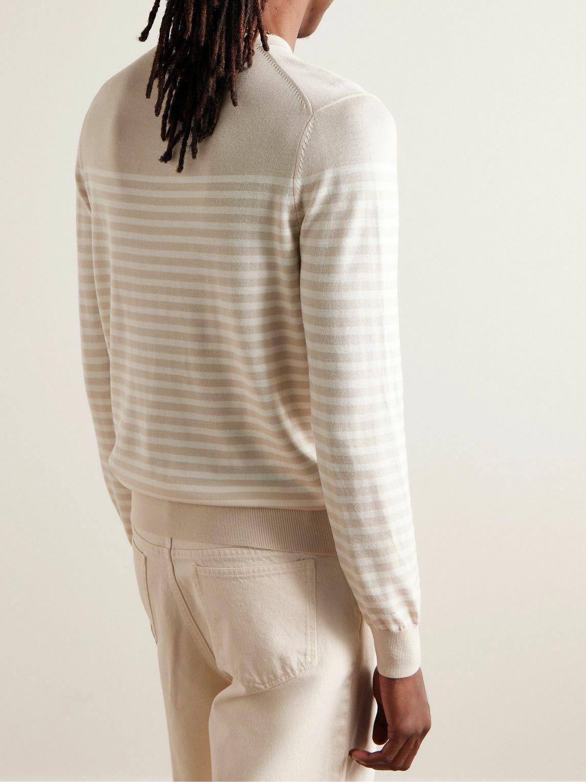Theory - Striped Merino Wool Sweater - Neutrals Theory