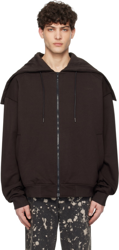 Photo: Juun.J Brown Transformable Hoodie