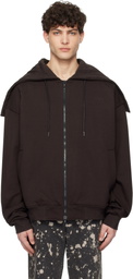 Juun.J Brown Transformable Hoodie